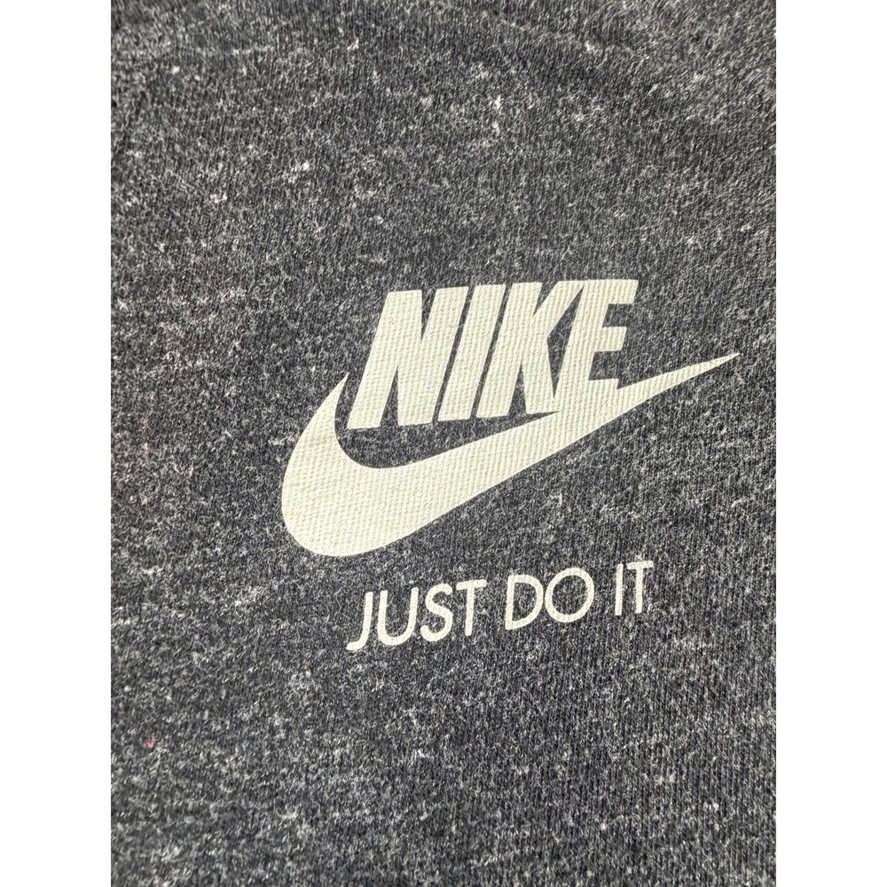 Nike Sweatshirt Mens Large Gray Just Do It Logo Fleece Pullover Crewneck - Picture 5 of 7
